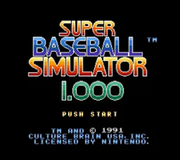 Super Baseball Simulator 1.000 (USA) screen shot title